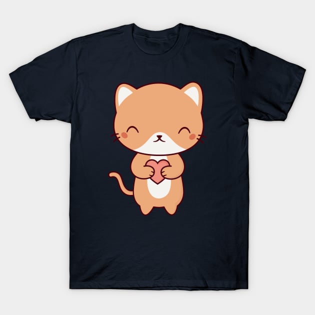 Cute Kawaii Kitten Cat T-Shirt by happinessinatee